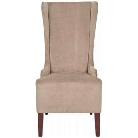 SAFAVIEH Oliva Bacall Velvet Mink Grey Side Chair MCR4501B